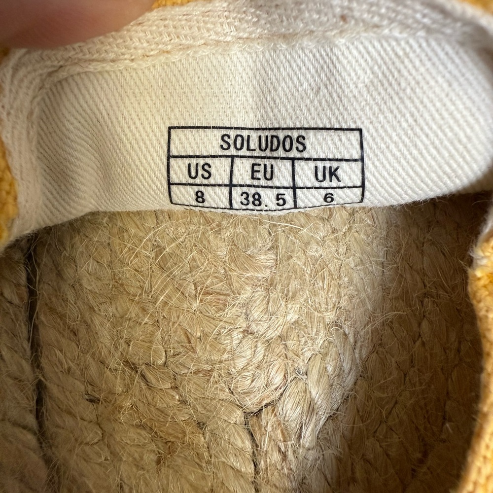 Soludos Sunshine Yellow Espadrilles - Picture 6 of 6